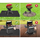 SWANEW Grillteppich Grillschutzmatte Bodenmatte Grill Grillunterlage Bodenschutzmatte Grillmatte BBQ Bodenschutzmatte