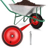 SWANEW Schubkarrenrad, 4.80/4.00-8 - 200 kg Tragkraft, Gummirad mit Achse & Kugellager, Ø 390 95mm Ersatzrad Luftreifen für Gartenkarren