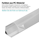 SWANEW LED Aluminium Profil, V-Form/U-Form LED Profil 10x1m, LED Aluminium Leiste Profil, LED-Kanäle für LED Streifen(bis 12.5mm Breit) inkl. Abdeckungen in milchig-weiß, Endkappen, und Montagematerial