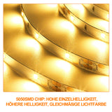 SWANEW Led Strip mit 24 Tasten Fernbedienung, RGB 5050 SMD LED Streifen Selbstklebend 12V, led beleuchtung [Energieklasse F]