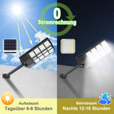 SWANEW 300W/400W Straßenlampe Solar Straßenlaternen mit Fernbedienung Strassenlaterne LED Außen Wasserdichtes Solar Flutlichter 6500k Kaltesweiß IP67 Wasserdicht Solarlampen Outdoor Hof Garage [Energieklasse F]