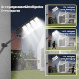 SWANEW 300W/400W Straßenlampe Solar Straßenlaternen mit Fernbedienung Strassenlaterne LED Außen Wasserdichtes Solar Flutlichter 6500k Kaltesweiß IP67 Wasserdicht Solarlampen Outdoor Hof Garage [Energieklasse F]