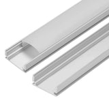 SWANEW LED Aluminium Profil, V-Form/U-Form LED Profil 10x1m, LED Aluminium Leiste Profil, LED-Kanäle für LED Streifen(bis 12.5mm Breit) inkl. Abdeckungen in milchig-weiß, Endkappen, und Montagematerial