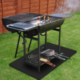 SWANEW Grillmatten, Grillmatte Grillmatten für Gasgrill, Grillschutzmatte für Holzkohle, Extra Große Outdoor BBQ Matte, Bodenmatte Grill Matten für Gasgrill