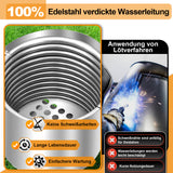 SWANEW Poolheizung mit Feuer und Heizspirale, mit Feuerfestmatten und Tablett, Poolheizung Feuertonne, 100% rostfreier Edelstahl Schwimmbadheizung Ø 36/38 mm Anschlüsse