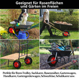 SWANEW Schubkarrenrad, 4.80/4.00-8 - 200 kg Tragkraft, Gummirad mit Achse & Kugellager, Ø 390 95mm Ersatzrad Luftreifen für Gartenkarren