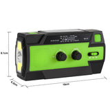 SWANEW Kurbelradio, Solar Radio, Tragbare Notfallradio 4000mAh Wiederaufladbare Powerbank Batteriebetrieben mit LED Taschenlampe & Leselicht, SOS-Alarm für Outdoor Camping