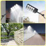 SWANEW 300W/400W Straßenlampe Solar Straßenlaternen mit Fernbedienung Strassenlaterne LED Außen Wasserdichtes Solar Flutlichter 6500k Kaltesweiß IP67 Wasserdicht Solarlampen Outdoor Hof Garage [Energieklasse F]