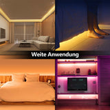 SWANEW LED Strip RGB LED Streifen LED Streifenlichter 30 LED 12V Selbstklebend mit 44 Tasten Fernbedienung IP20 LED Band Flexibel für Haus Party Küche [Energieklasse F]