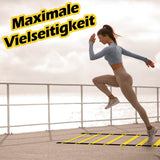 SWANEW Speed & Agility Training Set Koordinationsleiter, Trainingsset Enthält 1 Agility Leiter, 6 verstellbare Hürden, 12 Hütchen, Aufbewahrungstasche