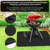 SWANEW Grillmatten, Grillmatte Grillmatten für Gasgrill, Grillschutzmatte für Holzkohle, Extra Große Outdoor BBQ Matte, Bodenmatte Grill Matten für Gasgrill