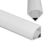 SWANEW LED Aluminium Profil, V-Form/U-Form LED Profil 10x1m, LED Aluminium Leiste Profil, LED-Kanäle für LED Streifen(bis 12.5mm Breit) inkl. Abdeckungen in milchig-weiß, Endkappen, und Montagematerial