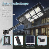 SWANEW 300W/400W Straßenlampe Solar Straßenlaternen mit Fernbedienung Strassenlaterne LED Außen Wasserdichtes Solar Flutlichter 6500k Kaltesweiß IP67 Wasserdicht Solarlampen Outdoor Hof Garage [Energieklasse F]