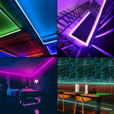 SWANEW LED Strip RGB LED Streifen LED Streifenlichter 30 LED 12V Selbstklebend mit 44 Tasten Fernbedienung IP20 LED Band Flexibel für Haus Party Küche [Energieklasse F]