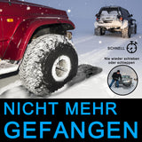 SWANEW 2 Stücke Sandbleche Offroad Traktionsmatte Kunstoff Anfahrhilfe Recovery Board Tracks mit Aufbewahrungstasche，10T Last für Geländewagen Wohnmobil PKW LKW