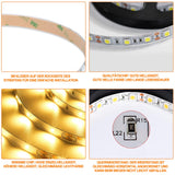 SWANEW LED Strip RGB LED Streifen LED Streifenlichter 30 LED 12V Selbstklebend mit 44 Tasten Fernbedienung IP20 LED Band Flexibel für Haus Party Küche [Energieklasse F]