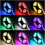 SWANEW Led Strip mit 24 Tasten Fernbedienung, RGB 5050 SMD LED Streifen Selbstklebend 12V, led beleuchtung [Energieklasse F]