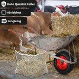 SWANEW Schubkarrenrad, 4.80/4.00-8 - 200 kg Tragkraft, Gummirad mit Achse & Kugellager, Ø 390 95mm Ersatzrad Luftreifen für Gartenkarren