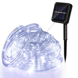 SWANEW Solar LED Lichtschlauch für Außen, 100 LEDs Lichterschlauch, IP65 LED Lichterkette, 8 Beleuchtungsmodi, 10-30m [Energieklasse F]