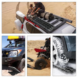 SWANEW 2 Stücke Sandbleche Offroad Traktionsmatte Kunstoff Anfahrhilfe Recovery Board Tracks mit Aufbewahrungstasche，10T Last für Geländewagen Wohnmobil PKW LKW